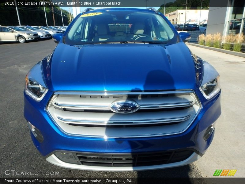 Lightning Blue / Charcoal Black 2018 Ford Escape Titanium 4WD