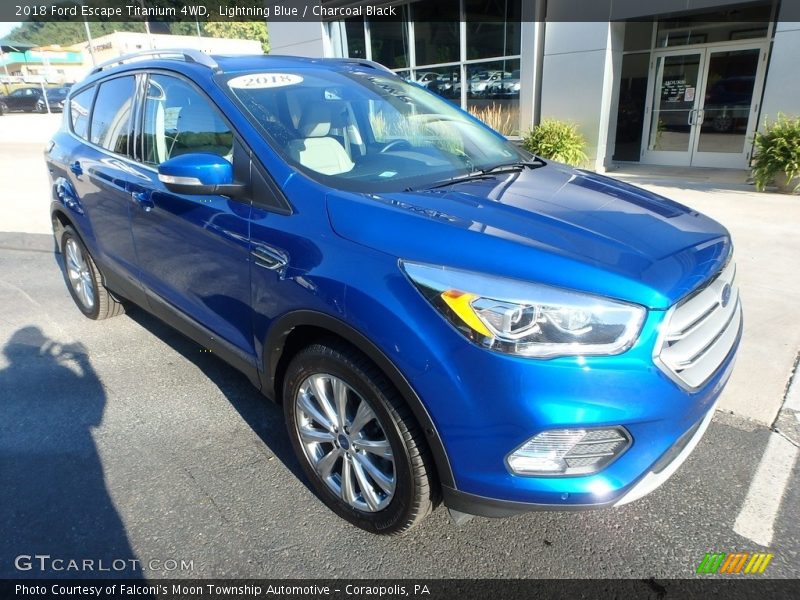 Lightning Blue / Charcoal Black 2018 Ford Escape Titanium 4WD
