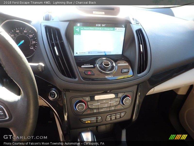 Lightning Blue / Charcoal Black 2018 Ford Escape Titanium 4WD