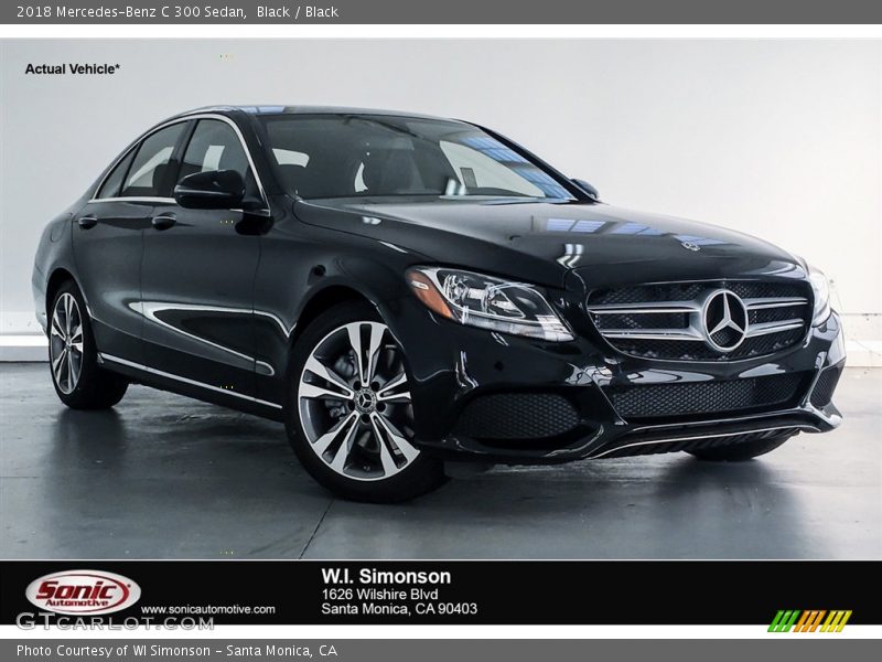 Black / Black 2018 Mercedes-Benz C 300 Sedan