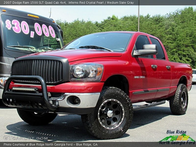 Inferno Red Crystal Pearl / Medium Slate Gray 2007 Dodge Ram 1500 SLT Quad Cab 4x4