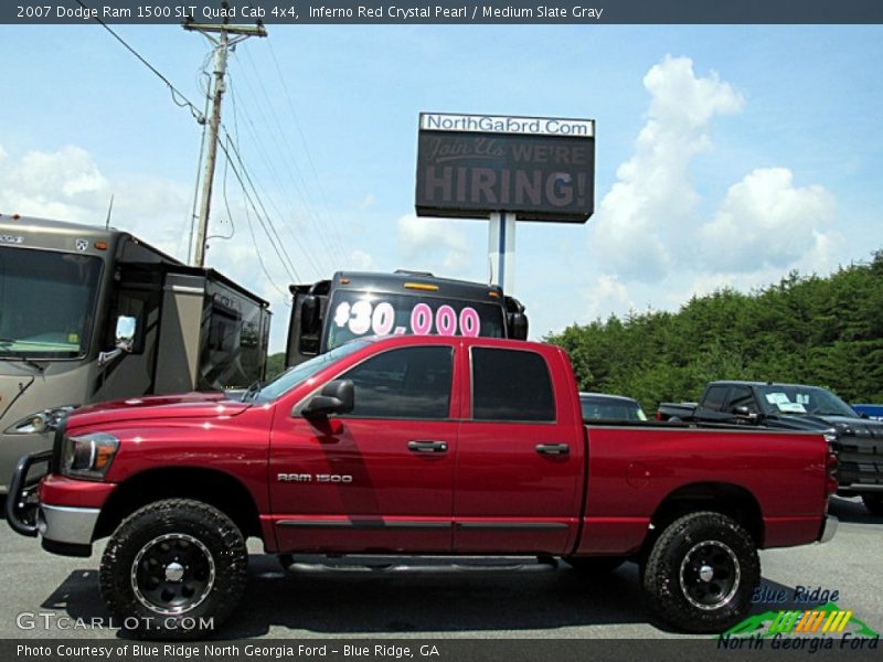 Inferno Red Crystal Pearl / Medium Slate Gray 2007 Dodge Ram 1500 SLT Quad Cab 4x4