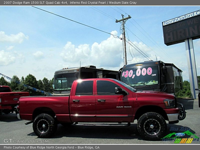 Inferno Red Crystal Pearl / Medium Slate Gray 2007 Dodge Ram 1500 SLT Quad Cab 4x4