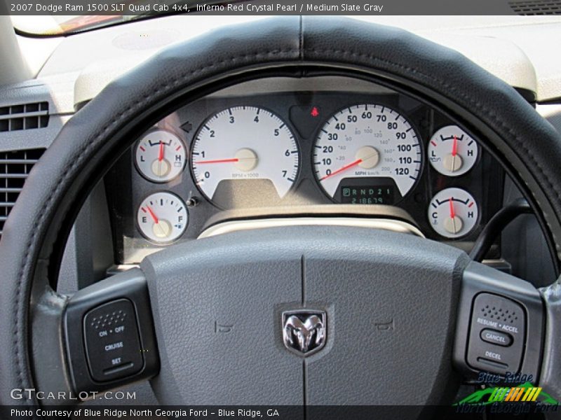 Inferno Red Crystal Pearl / Medium Slate Gray 2007 Dodge Ram 1500 SLT Quad Cab 4x4