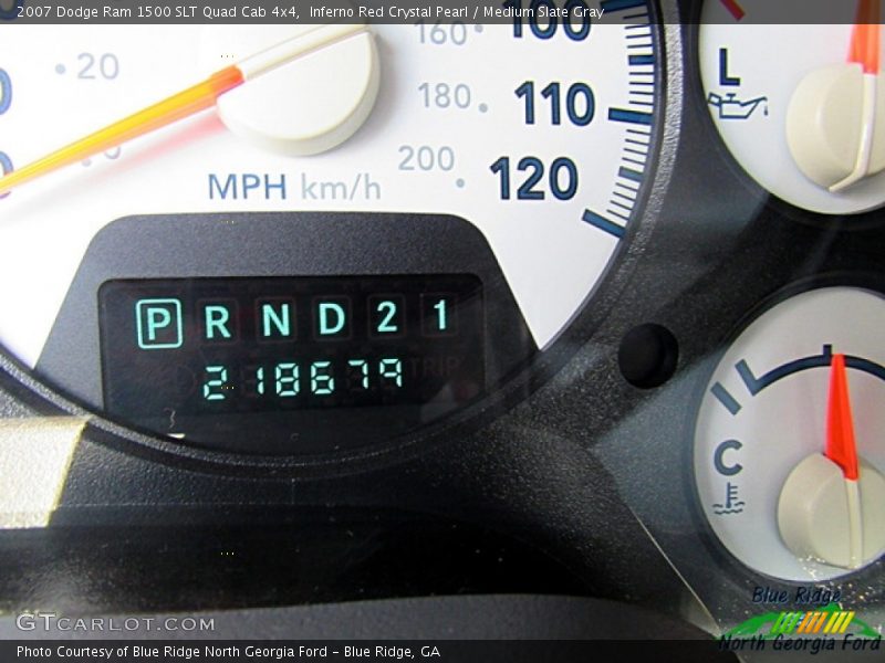 Inferno Red Crystal Pearl / Medium Slate Gray 2007 Dodge Ram 1500 SLT Quad Cab 4x4