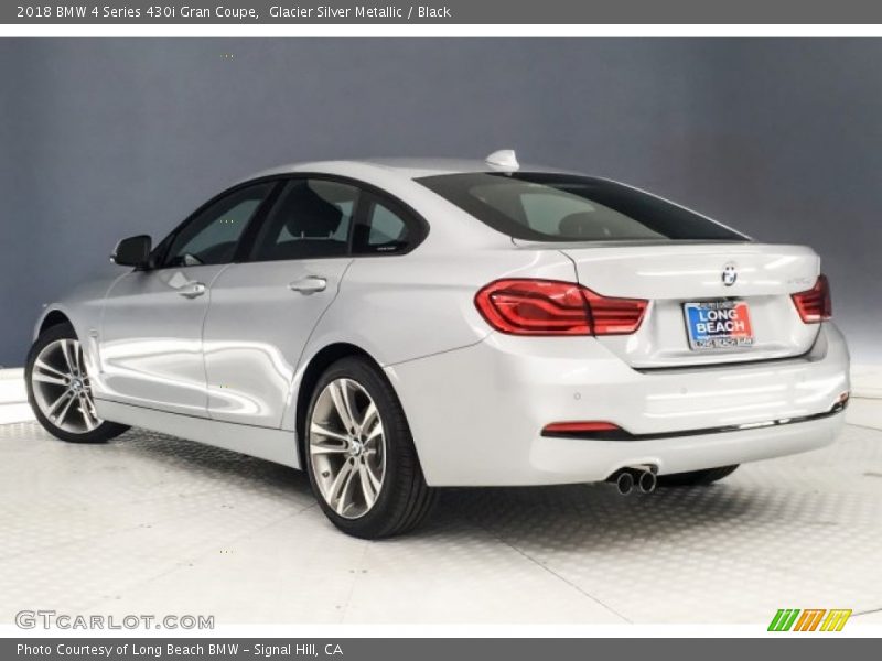 Glacier Silver Metallic / Black 2018 BMW 4 Series 430i Gran Coupe
