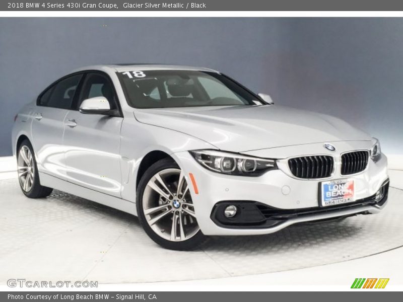 Glacier Silver Metallic / Black 2018 BMW 4 Series 430i Gran Coupe