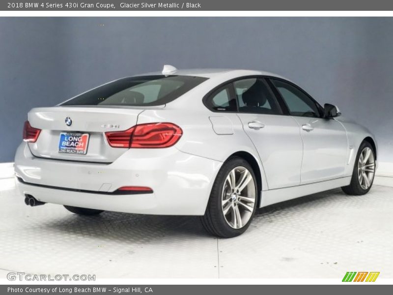 Glacier Silver Metallic / Black 2018 BMW 4 Series 430i Gran Coupe
