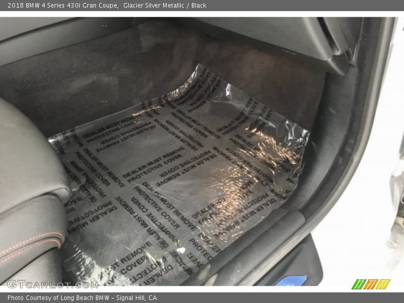 Glacier Silver Metallic / Black 2018 BMW 4 Series 430i Gran Coupe