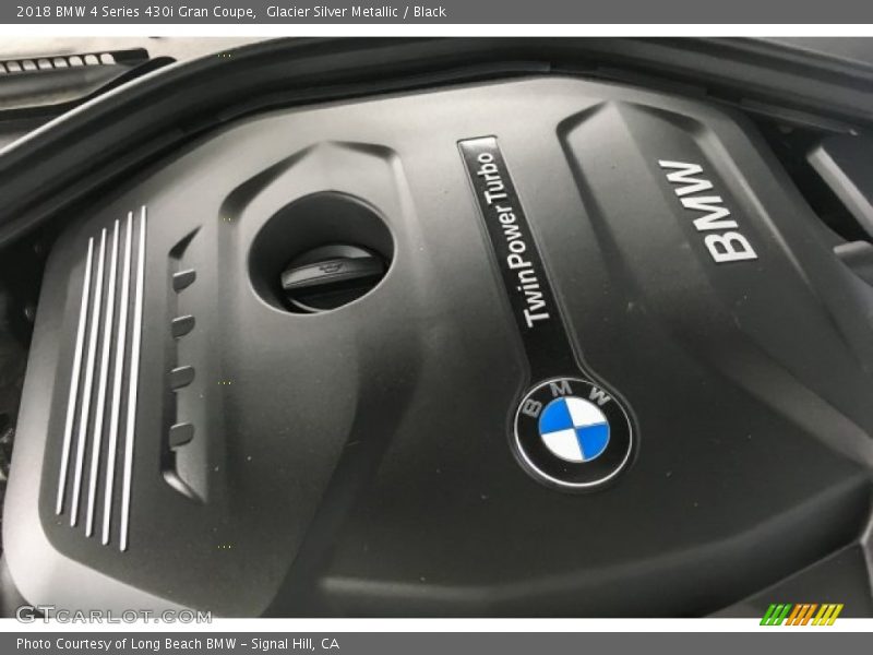 Glacier Silver Metallic / Black 2018 BMW 4 Series 430i Gran Coupe