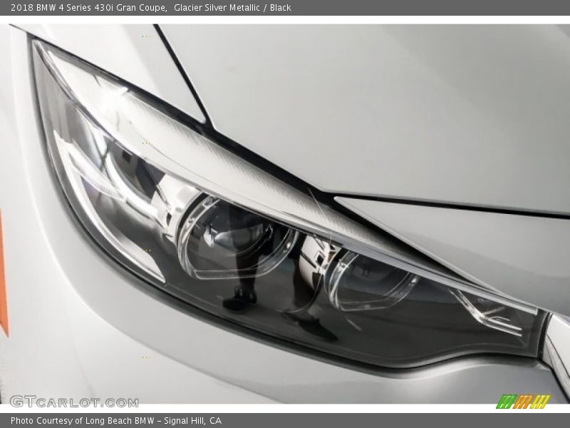 Glacier Silver Metallic / Black 2018 BMW 4 Series 430i Gran Coupe