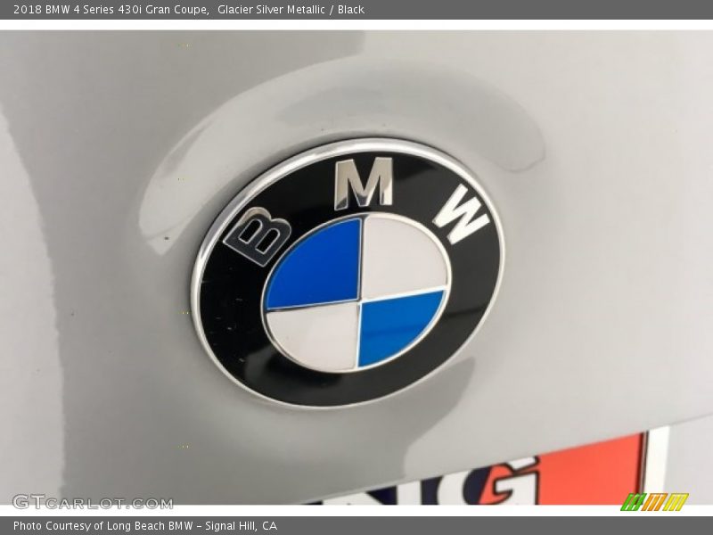 Glacier Silver Metallic / Black 2018 BMW 4 Series 430i Gran Coupe