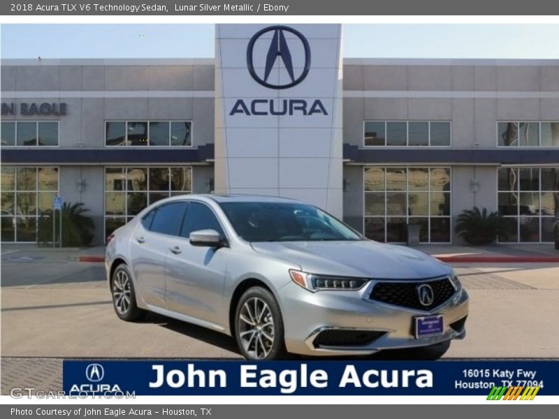 Lunar Silver Metallic / Ebony 2018 Acura TLX V6 Technology Sedan
