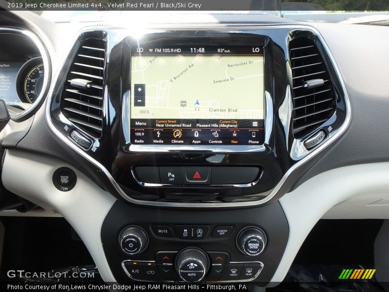 Velvet Red Pearl / Black/Ski Grey 2019 Jeep Cherokee Limited 4x4