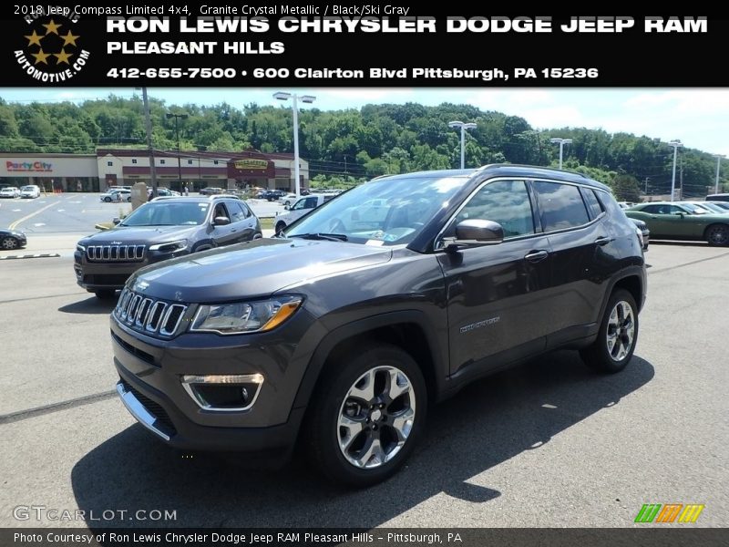 Granite Crystal Metallic / Black/Ski Gray 2018 Jeep Compass Limited 4x4