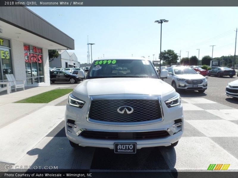 Moonstone White / Wheat 2018 Infiniti QX80