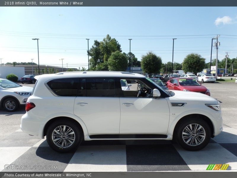 Moonstone White / Wheat 2018 Infiniti QX80