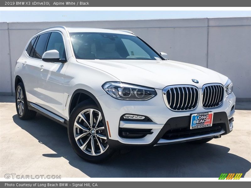 Alpine White / Black 2019 BMW X3 sDrive30i