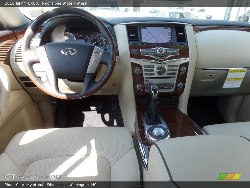 Moonstone White / Wheat 2018 Infiniti QX80