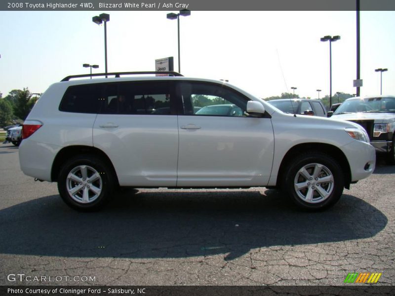 Blizzard White Pearl / Ash Gray 2008 Toyota Highlander 4WD
