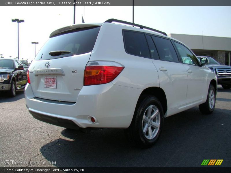 Blizzard White Pearl / Ash Gray 2008 Toyota Highlander 4WD