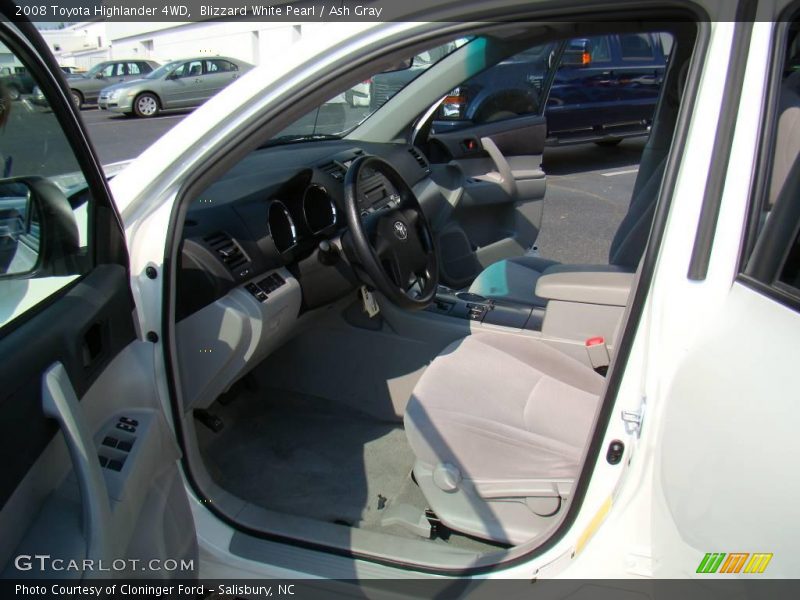 Blizzard White Pearl / Ash Gray 2008 Toyota Highlander 4WD