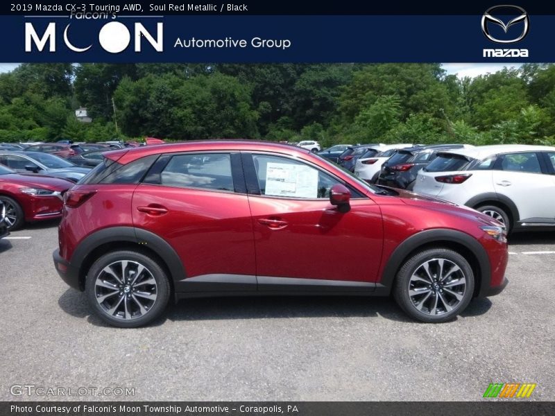 Soul Red Metallic / Black 2019 Mazda CX-3 Touring AWD