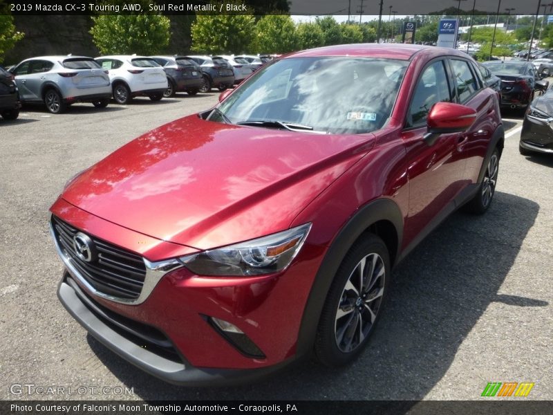 Soul Red Metallic / Black 2019 Mazda CX-3 Touring AWD