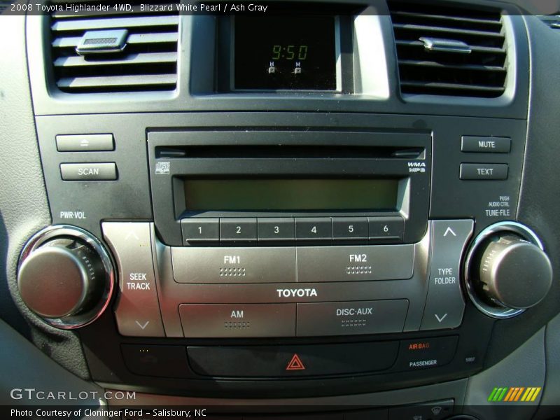 Blizzard White Pearl / Ash Gray 2008 Toyota Highlander 4WD