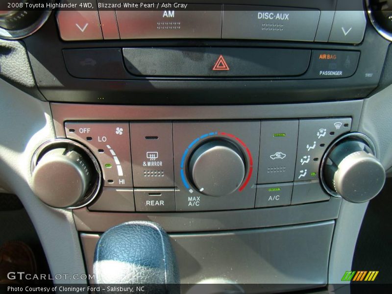 Blizzard White Pearl / Ash Gray 2008 Toyota Highlander 4WD