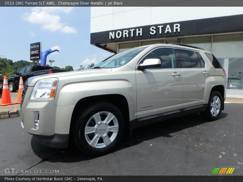 Champagne Silver Metallic / Jet Black 2013 GMC Terrain SLT AWD