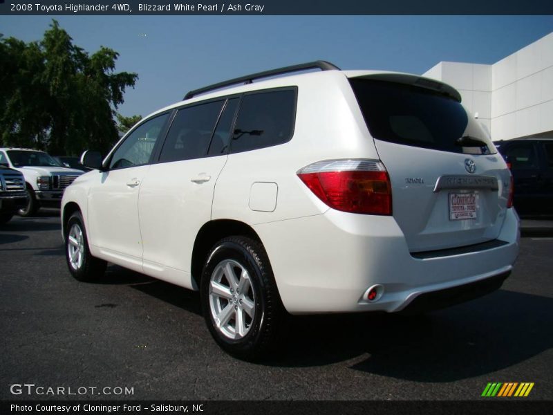Blizzard White Pearl / Ash Gray 2008 Toyota Highlander 4WD