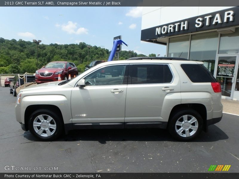 Champagne Silver Metallic / Jet Black 2013 GMC Terrain SLT AWD