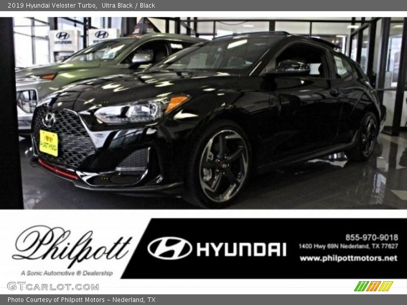 Ultra Black / Black 2019 Hyundai Veloster Turbo