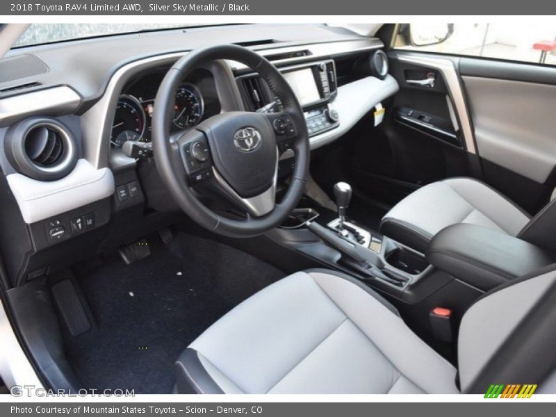 Silver Sky Metallic / Black 2018 Toyota RAV4 Limited AWD