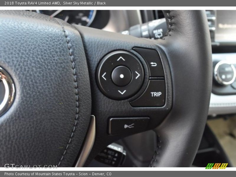 Silver Sky Metallic / Black 2018 Toyota RAV4 Limited AWD