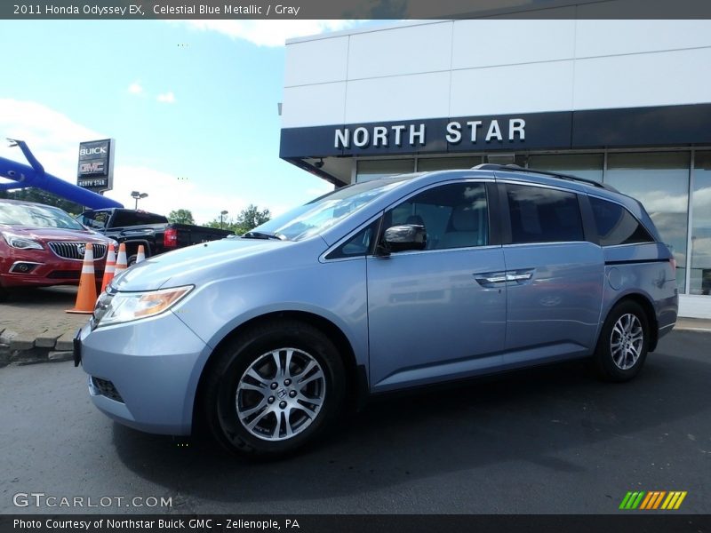 Celestial Blue Metallic / Gray 2011 Honda Odyssey EX