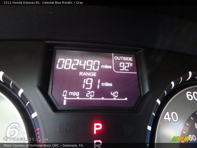 Celestial Blue Metallic / Gray 2011 Honda Odyssey EX