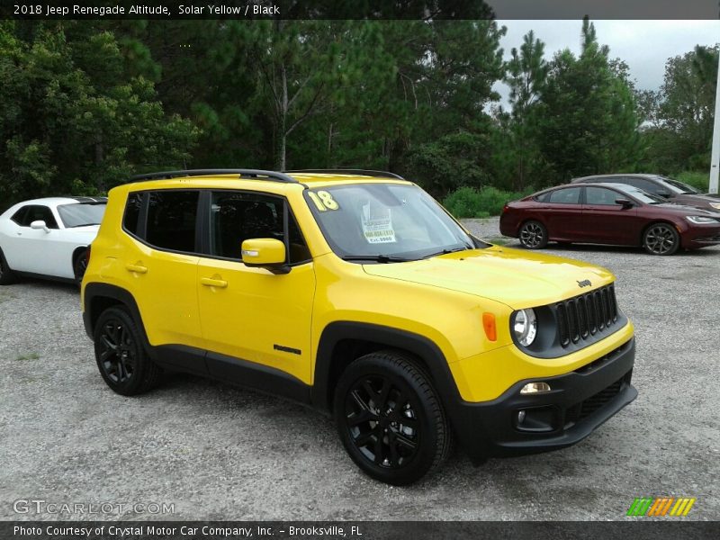 Solar Yellow / Black 2018 Jeep Renegade Altitude