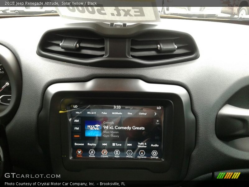 Solar Yellow / Black 2018 Jeep Renegade Altitude