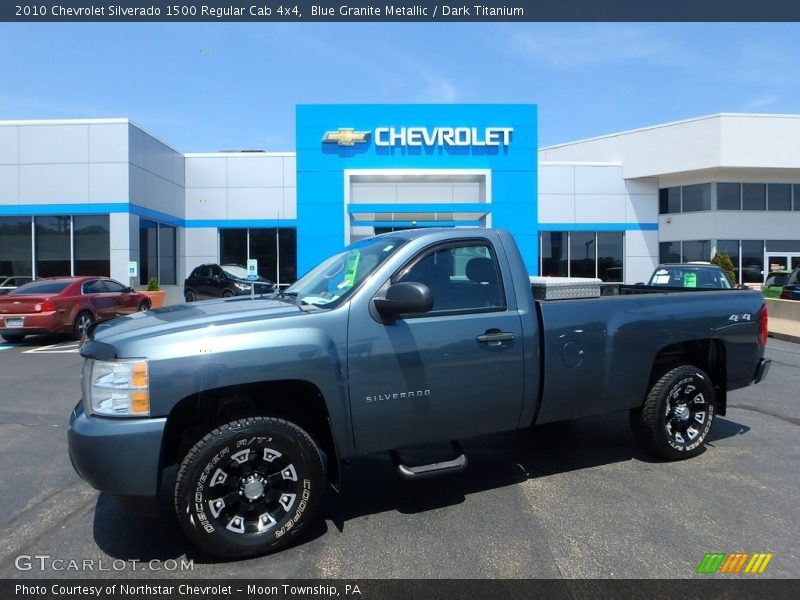 Blue Granite Metallic / Dark Titanium 2010 Chevrolet Silverado 1500 Regular Cab 4x4