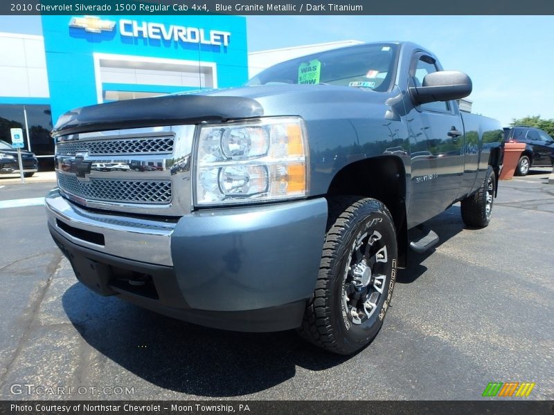 Blue Granite Metallic / Dark Titanium 2010 Chevrolet Silverado 1500 Regular Cab 4x4