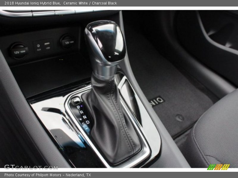 Ceramic White / Charcoal Black 2018 Hyundai Ioniq Hybrid Blue