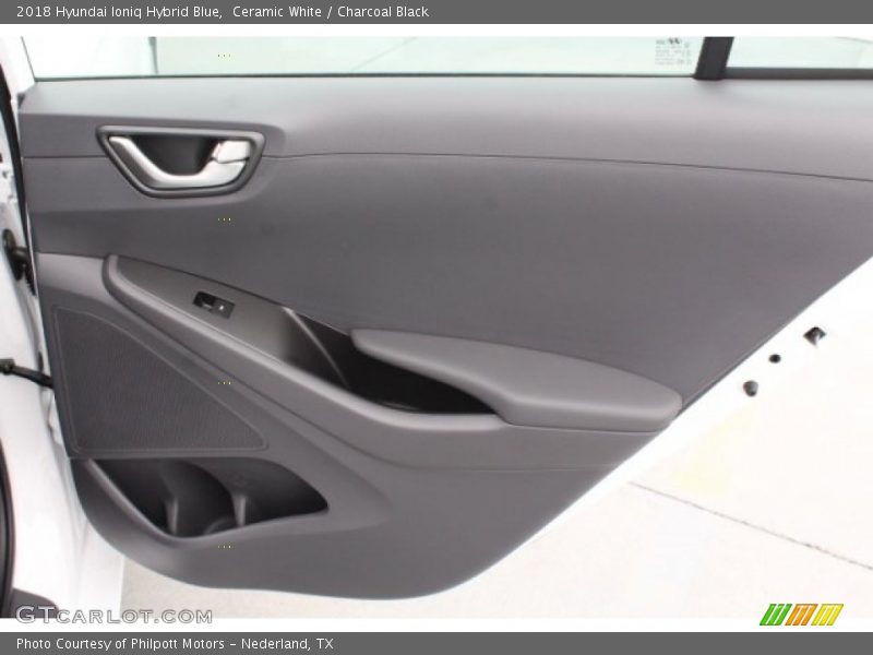 Ceramic White / Charcoal Black 2018 Hyundai Ioniq Hybrid Blue