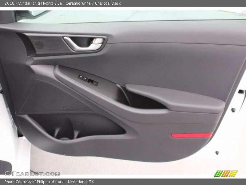 Ceramic White / Charcoal Black 2018 Hyundai Ioniq Hybrid Blue