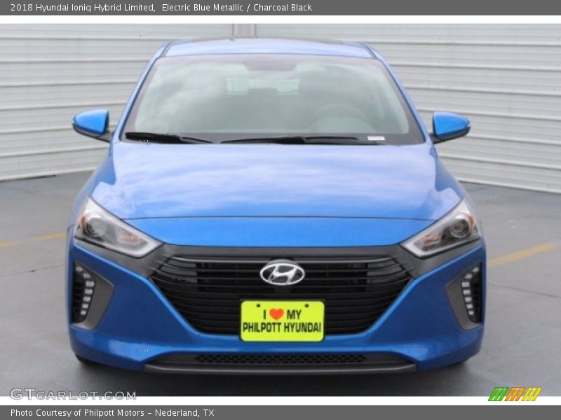 Electric Blue Metallic / Charcoal Black 2018 Hyundai Ioniq Hybrid Limited