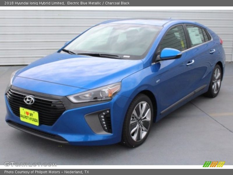 Electric Blue Metallic / Charcoal Black 2018 Hyundai Ioniq Hybrid Limited