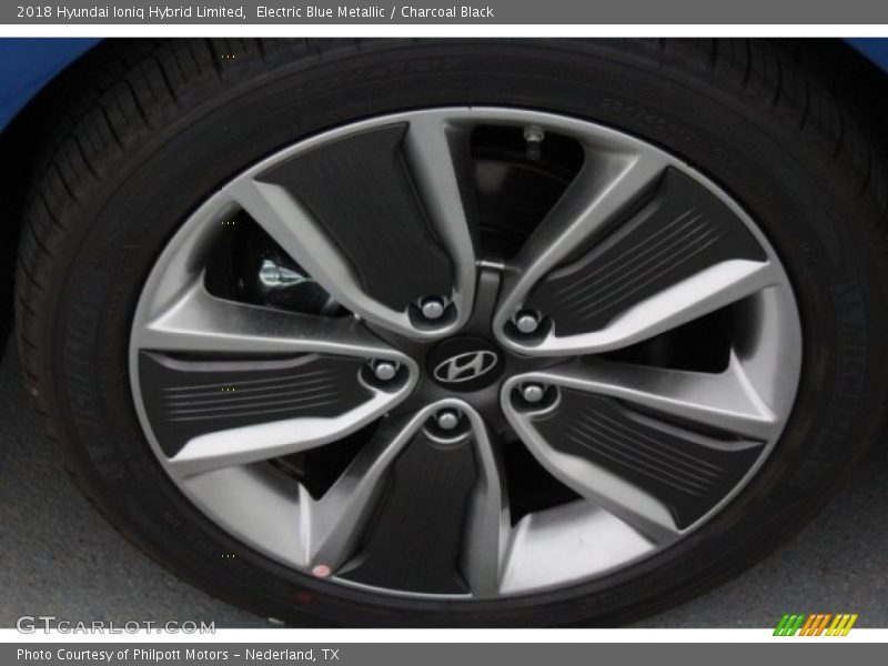 Electric Blue Metallic / Charcoal Black 2018 Hyundai Ioniq Hybrid Limited