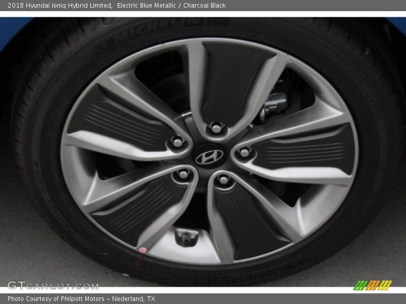 Electric Blue Metallic / Charcoal Black 2018 Hyundai Ioniq Hybrid Limited