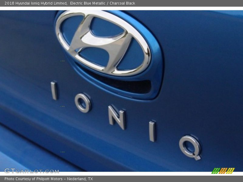 Electric Blue Metallic / Charcoal Black 2018 Hyundai Ioniq Hybrid Limited